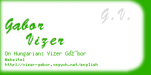 gabor vizer business card